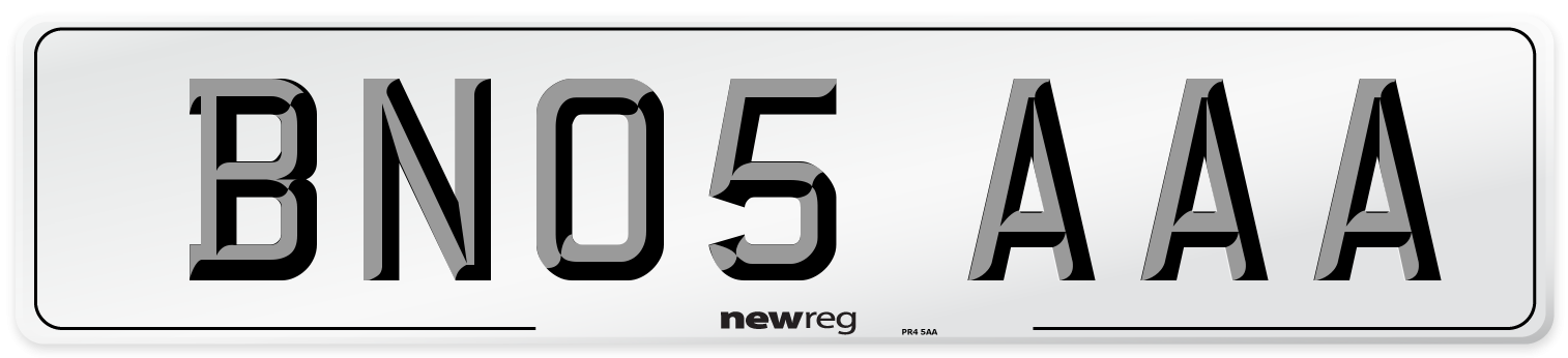 BN05 AAA Number Plate from New Reg